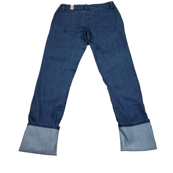 Prana Kara Rolled Skinny Jeans Indigo Blue Size 4 27 Stretch Cuffed Low Rise - Picture 3 of 12